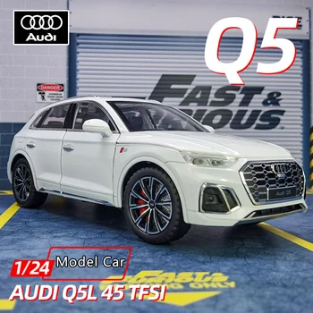 1/24 Audi Q5L Modeliavimas Lydinio Automobilio Modelio Vaikų Garso Ir Šviesos Traukti Atgal Visureigis Off-Road Transporto priemonė Berniukas Žaislų Kolekcija Apdaila