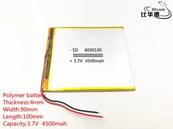 10vnt/daug), 3,7 V 4500mAh 4090100 Ličio Polimero Li-Po ličio jonų Baterija ląstelių Mp3 MP4 