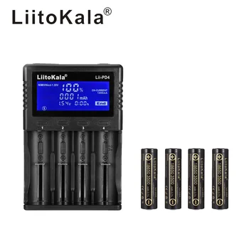 1pcs LiitoKala lii-PD4 LCD), 3,7 V 18650 21700 baterija, Įkroviklis+4pcs lii-35A 18650 3500mAh), 3,7 V Įkrovimo baterija (akumuliatorius, Žibintuvėlis