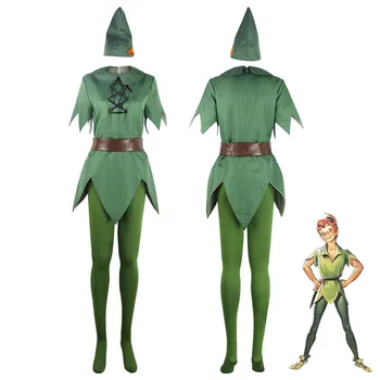 2022 Naujas CosDaddy Peter Pan Cosplay Kostiumų Žalia Elf Apranga Kostiumas Helovyno Karnavalas Kostiumas Veiklos Suaugusių Vyrų Custome