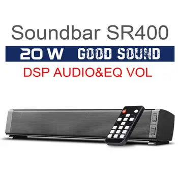 20W Soundbars Garsiakalbis su 2 x 52mm Ragai Stereo TF žemų dažnių Kolonėlės Parama laisvų Rankų įranga 2 Garso Efektų QE Trigubą