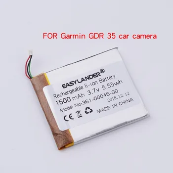 3.7 V, 1500 mah li Polimero Li-ion baterija Garmin GDR 35 Car camera