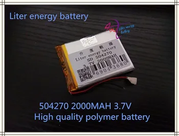 3,7 V ličio polimero baterija 2000 mah ryšio 504270 GPS transporto kelionės duomenų rašytuvas