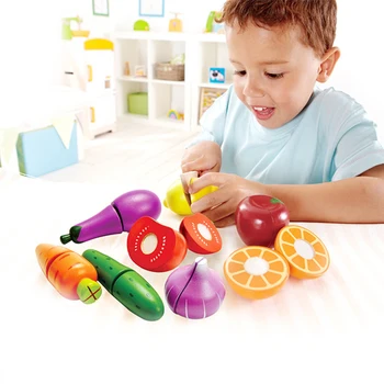 6Pcs Dirbtinis Daržovių, Vaisių Pjaustymo Žaislas Vaikams Plastikinių Maisto Pjaustymo lenta + Peilis Švietimo Garm Naudoti Rankas Palūkanų Žaislai