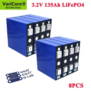 8PCS VariCore 3.2 V 135Ah lifepo4 baterija ličio geležies fosfato LVP ličio saulės 4S 12v 24V 135ah ląstelių EV Jūrų RV Golf