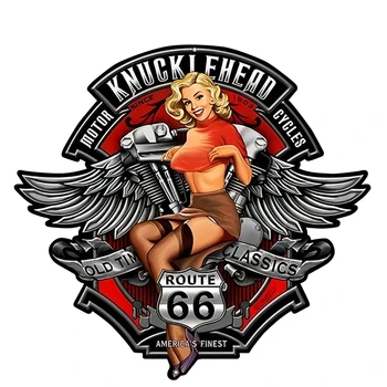 Asmenybės Automobilių Lipdukas 3D Seksuali Mergina, Knucklehead Motociklo Mergina Vandeniui Automobilio Langą Bamperis Priedai 13cm X12cm
