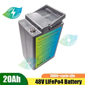 Aukštos kokybės 48V 20Ah LiFePO4 elektrinis dviratis ličio baterija su bms su įkroviklio