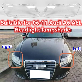 Automobilių Vadovas Šviesos Atspalvį Xenon priekinis žibintas, skaidraus Lęšio Korpuso Dangtelis - A6 A6L 2006-2011 m. 0
