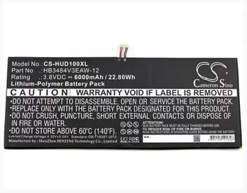 Cameron Kinijos 6000mAh baterija HUAWEI d-01H dtab M2-A04L Mediapad M2 10.1 LTE HB3484V3EAW-12 Tablet Akumuliatorius