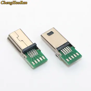 ChengHaoRan 100vnt Mini USB 10P Kištukinis Įkrovimo Adapteris W/ VNT Valdybos Mini 10 Pin Male USB Duomenų Kabelio Jungtis