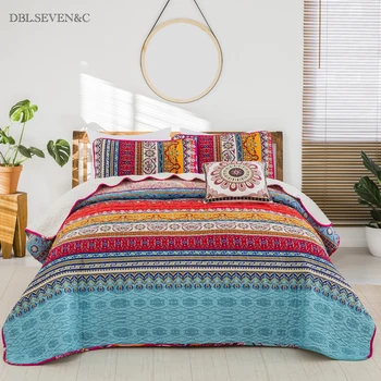 DBL.SEPTYNI&C Bohemijos Tekstilė namų dekoro Lovatiesė ant lovos pledas patalynės komplektas, dygsniuotas antklodė Lovatiesės už paklode lova padengti