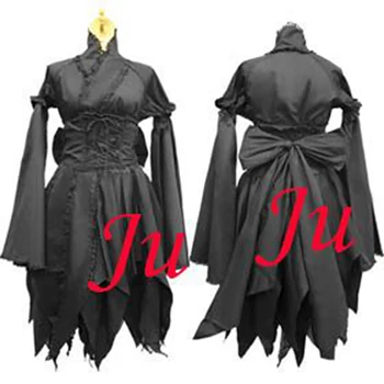 fondcosplay Gothic Lolita Punk Mados juoda medvilnės Japonų kimono Suknelę, Cosplay Kostiumų CD/TV[CK335]