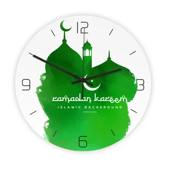 Frameless 3D Sieninis Laikrodis Lipdukas Lipdukas Musulmonų Ramadano Mubarakas Namų Dekoro Sieninis Laikrodis Plakatai Tapetai Islamo Sieninis Laikrodis