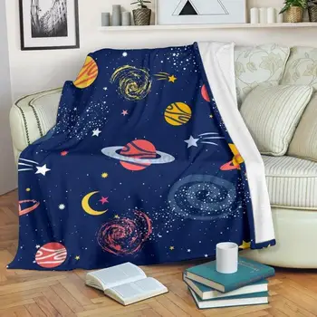 Galaxy Vilnos Flanell Weiche Warme Decke Nettes Rūšies Bettwäsche Bett Abdeckung Sofa-Bett Sofos Reise Büro 