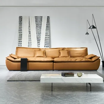 Italijos minimalistinio žemyn audinio paprasta Šiaurės sofa kambarį technologijos audinio inline buriavimo sofa