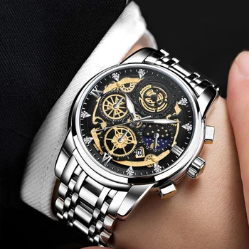 Karšto Laikrodžių Mados Vyrų Nerūdijančio Plieno Žiūrėti Prabanga Kvarcinis Laikrodis Verslo Laikrodžiai Žmogus Laikrodis Relogio Masculino