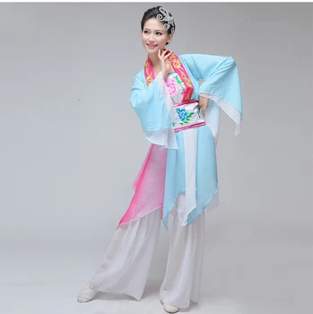 Kinijos Yangko Kostiumas Moterims Kinų Tradicinio Šokio Kostiumų Skėtis Šokių Drabužiai Moteris Senovės Princesė Šokių Drabužiai 89