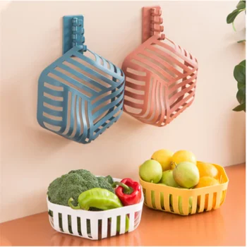 Kriaukle Tuščiaviduriai Stalčių Baseino Daržovių Multi-Funkcija Nutekėjimo Krepšelį Namų Vonios Kosmetikos Laikymo Plastiko Vaisių Krepšelis Virtuvė