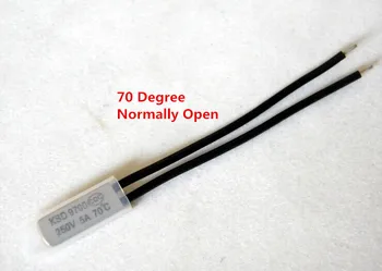 KSD9700 5A250V 75 laipsnių C N. O. paprastai atidaryti temperatūros jungiklis, termostatas Šilumos Raštas