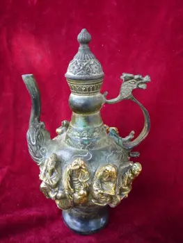 Labai reti Ming Dinastija (xuan de1426-1438) Bronzos arbatinukas,8 fėja