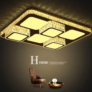  naujas kambarį lubų lempa, stačiakampio, modernios LED kristalų lempos su nuotolinio valdymo lubų lempa salė miegamojo apšvietimas