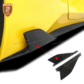 Naujas Reikmenys Ferrari 458 Pusėje Sijonas Wrap Kampas Automobilio Bamperio Angas, Splitter Abiejų Pusių Difuzorius Winglet Slenksciai