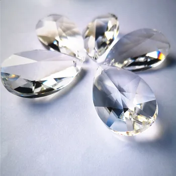 Nemokamai Žiedai 12pcs 50mm Kristalų Markizas Aišku, Liustra, Briaunuotas Lempos Kriaušės Formos Pakabučiai 