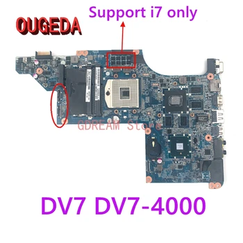 OUGEDA HP Pavilion DV7 DV7T DV7-4000 Nešiojamas Plokštė 605320-001 615307-001 HM55 DDR3 HD5650M 1GB Paramos I7 Tik