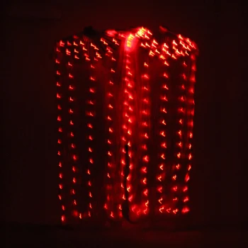 Pilvo Šokio LED Ventiliatoriai 2 vnt Gerbėjai Etapo Rezultatus ilgis: 165cm Lygio Vertus Rekvizitai Priedai Švystelėjo Šviesos 4 spalvų