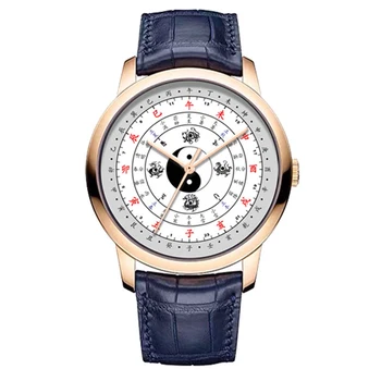 Prabangus Automatinis laikrodis Vyrams NH35 Mechaninė Laikrodžius 41mm Tai Ji Dial Kinijos Kultūra Budizmas Laikrodžiai Limited Edition Užsakymą