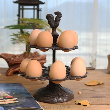 Rerto Ketaus Kiaušinių Laikiklį Stovėti 12 Kiaušinių Rust brown Kūrybos Kiaušinių Lentynos Virtuvės Organizatorius Kiaušinių Laikymo Konteineris Švenčių dovana