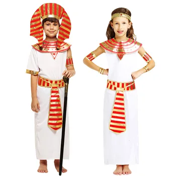Senovės Egipto faraono cleopath princas, princesė kostiumas vaikams helovinas kostiumas berniukui vaikų cosplay drabužiai