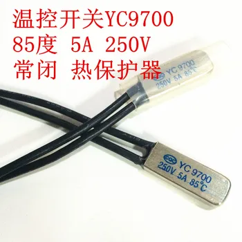 Temperatūros jungiklis YC9700 85 laipsnių paprastai uždarytas 5A/250V šiluminės apsaugos kontrolierius 50PCS -1lot