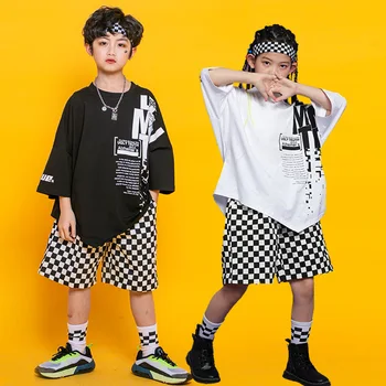 Vaikams Hip Hop Drabužių Grafinis Tee Negabaritinių Marškinėliai Viršuje arba Streetwear Languotas Šortai Mergaitėms Berniukai Kostiumas Drabužiai