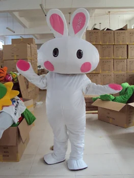 White Rabbit Talismanas Kostiumas Unisex Suaugusiųjų Dydis Fancy Dress Animacinių Filmų Appearl Helovinas Gimtadienio Cosplay