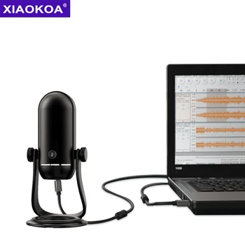 XIAOKOA USB Mikrofonas Profesinės Kondensatoriaus Mikrofonas PC Kompiuteris, Nešiojamas Dainavimo Gameing Live Transliacijos 0