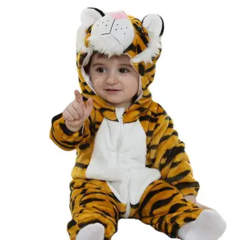 Įdomu, Sodas Kūdikiui Baby Tiger Kostiumas Onesie Jumpsuit Helovinas Šalis, Cosplay Kostiumai, Kalėdų Purim Šventės apranga