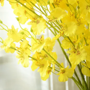 Šilko Gėlių Šokių Orchidėja, Dirbtinės Gėlės Filialas Netikrą Gėlės Namuose Vestuvių Dekoravimas, patalpų Dekoro troba dekoras