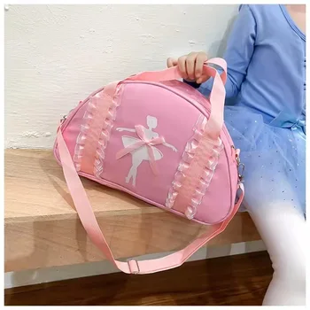 Šokių maišelį nauja vaikų vieno peties šokių kuprinė lotynų baleto maišų spausdinimo mergaitė princesė šokių krepšys
