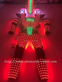 LED roboto Kostiumas /Šviesos kostiumai/ LED Robotas kostiumai/ programavimo duomenų valdytojas nustato šalmas 1