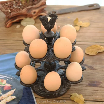 Rerto Ketaus Kiaušinių Laikiklį Stovėti 12 Kiaušinių Rust brown Kūrybos Kiaušinių Lentynos Virtuvės Organizatorius Kiaušinių Laikymo Konteineris Švenčių dovana 1