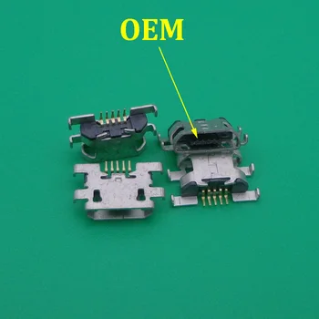 100vnt Mini ir micro USB lizdas, krovimo doko jungtis uosto lizdo elektros kištuką Pakeitimo Remontas Dalis lenovo Vibe C2 k10A40 K10 2
