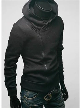 Vyrai linkę užtrauktukas hoodie džemperis korėjos versija Slim montavimo megztinis Pilkas hoodie 2022 naujas vyrų grandinės kailis asmenybė 3