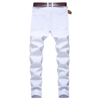 Kankina Džinsai Vyrams Medvilnės Juoda Atsitiktinis Kelnės Mados Baltos Tiesios Kelnės Aukštos Kokybės Streetwear Jean Y2K Homme 4