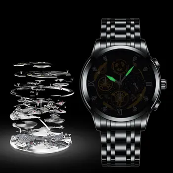Karšto Laikrodžių Mados Vyrų Nerūdijančio Plieno Žiūrėti Prabanga Kvarcinis Laikrodis Verslo Laikrodžiai Žmogus Laikrodis Relogio Masculino 4
