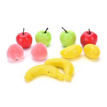 1 Rinkinys Dirbtinės Netikrą Vaisių, Daržovių, Plastikiniai Tikroviška Dekoratyvinis Vaisių, Bananų, Obuolių 5