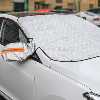 Automobilių Padengti Automobilio Dangtelio priekinio, galinio Stiklo skėtį nuo saulės, Lauko Anti Šaltis Ledo Automobilių Eksterjero Raštas Auto Padengti Žiemos Waterp T6V5 5