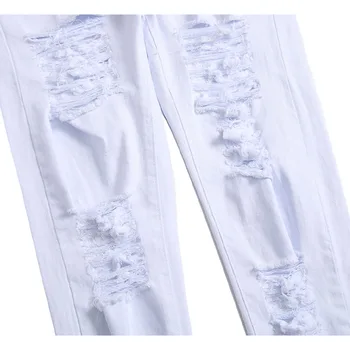 Kankina Džinsai Vyrams Medvilnės Juoda Atsitiktinis Kelnės Mados Baltos Tiesios Kelnės Aukštos Kokybės Streetwear Jean Y2K Homme 5